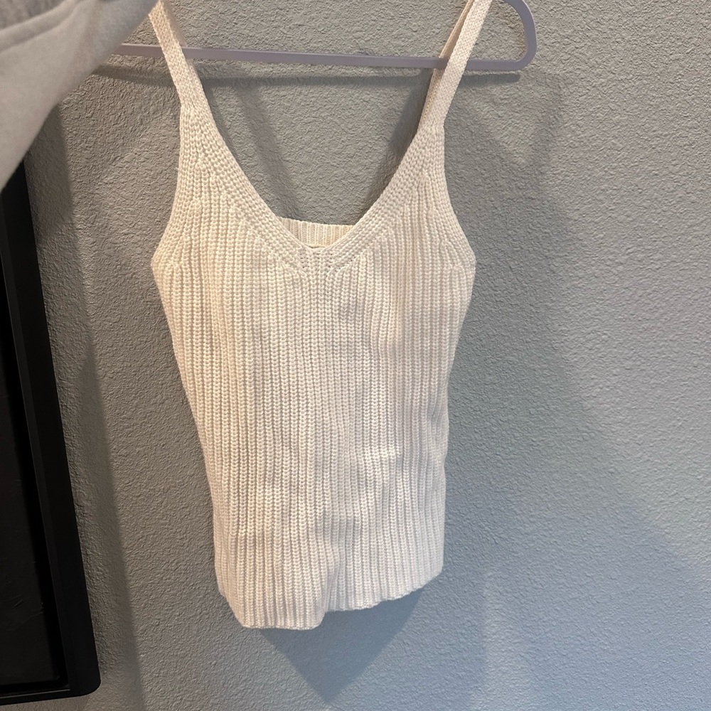 Martha Stewart Cream Knit Camisole - Picture 5 of 8